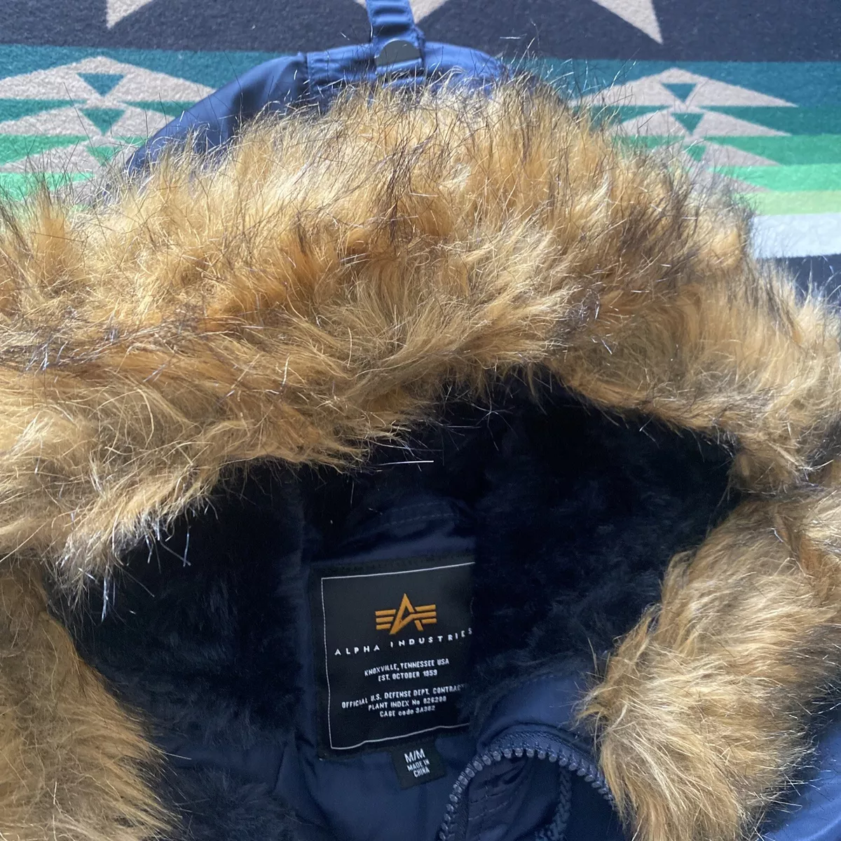 Alpha Industries Slim Fit N-3B(N) Extreme Cold Weather Parka Replica Blue Navy M