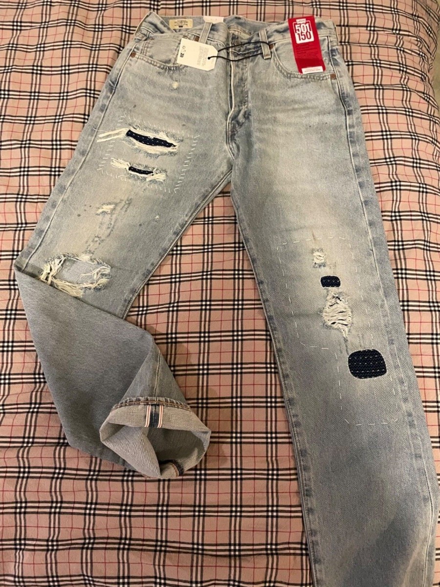 NWT Levi's 501 ORIGINAL FIT SELVEDGE MEN'S JEANS 150th Light