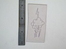 vtg 1960s 1970s Tattoo acetate stencil Cloud and Thunder Bolt signed SKY1