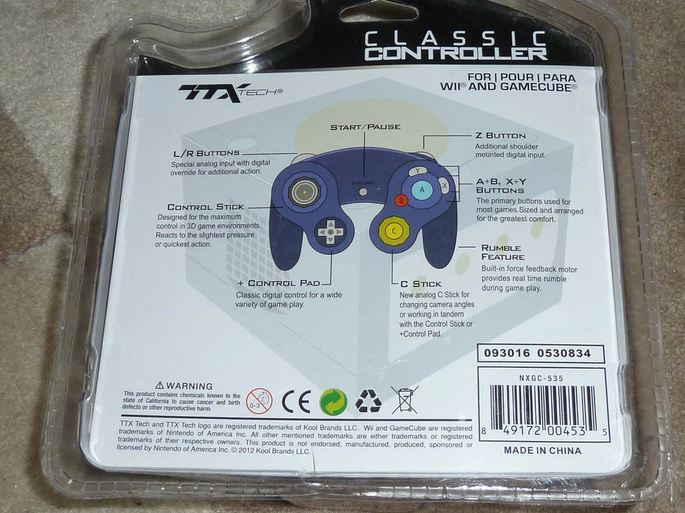 GAMECUBE CLASSIC CONTROLLER GAMEPAD GAME PAD BRAND NEW! Red Nintendo Wii Retro - Image 2 of 3