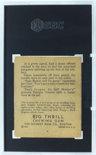 1934 Goudey Big Thrill Booklets R24 #3 Trailing the Bank Bandits SGC 2 - Picture 4 of 4