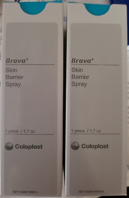 LOT OF 2 Coloplast Brava Skin Barrier Spray 1.7 oz each REF 120205 FAST SHIPPING