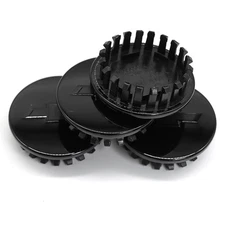 4Pcs Black Wheel Center Hub Caps With Bowtie For Traverse Colorado Blazer 66mm