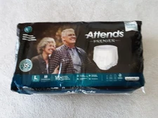 Attends Premier Premium Overnight Protection Underwear Large 44"-58" 16 count