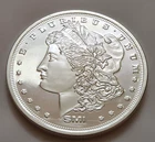 SMI Morgan Design 1 Troy Oz Silver Round • .999 Fine • Sunshine Mint • T5