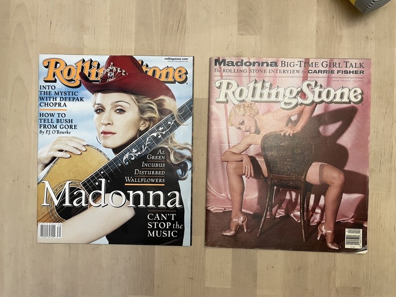 2 MADONNA Rolling Stone Covers  issues #606 & #850