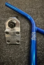 BMX Hutch Pro Racer JDB Handlebar & 1" Tuff Neck Retro Stem Goose Neck handlebar