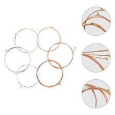 6 Pcs Folk Guitar Strings Pack for Replacement Parts and Accessories