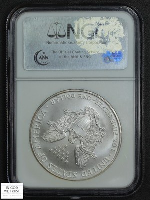 1996 American Silver Eagle ASE $1 (ROTATED DIES MINT ERROR) NGC MS