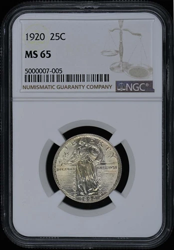 1920 Standing Liberty Quarter 25C NGC MS65 FS-401 Clashed Dies