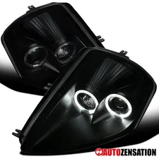 LED Halo Fit 2000-2005 Mitsubishi Eclipse Black Smoke Projector Headlights 00-05