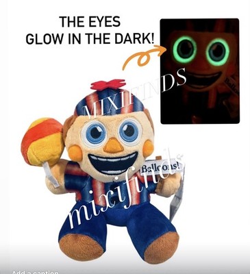 Jazwares Five Nights at Freddy's FNAF Balloon Boy Plush Eyes Glow In The Dark