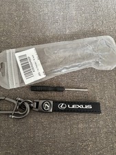 Lexus - Black Leather Logo Keychain Carabiner Brand New Lexus - Black Leather Logo Keychain Carabiner Brand New