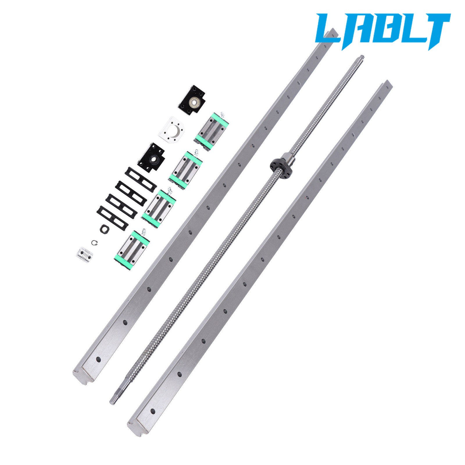 LABLT 2× Linear Guide Rail HGR20-1000mm + SFU1605-1000mm Ballscrew with BF12 Kit