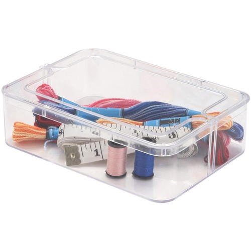 Pioneer Plastics Clear Small Rectangular Container, 5.4375" W x 4" D x 1.5" H - Picture 2 of 6