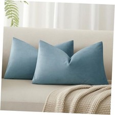 Throw Pillow Covers Set of 2 Decorative 20" x 12" Pack of 2 Light Blue