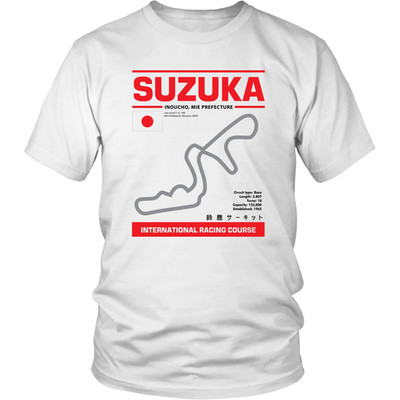Suzuka International Racing Course Race Track Outline Series T-shirt Ver. 4