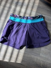 Ivivva by Lululemon Youth Speedy Brief Lined Run Shorts Purple Girl's Sz 10
