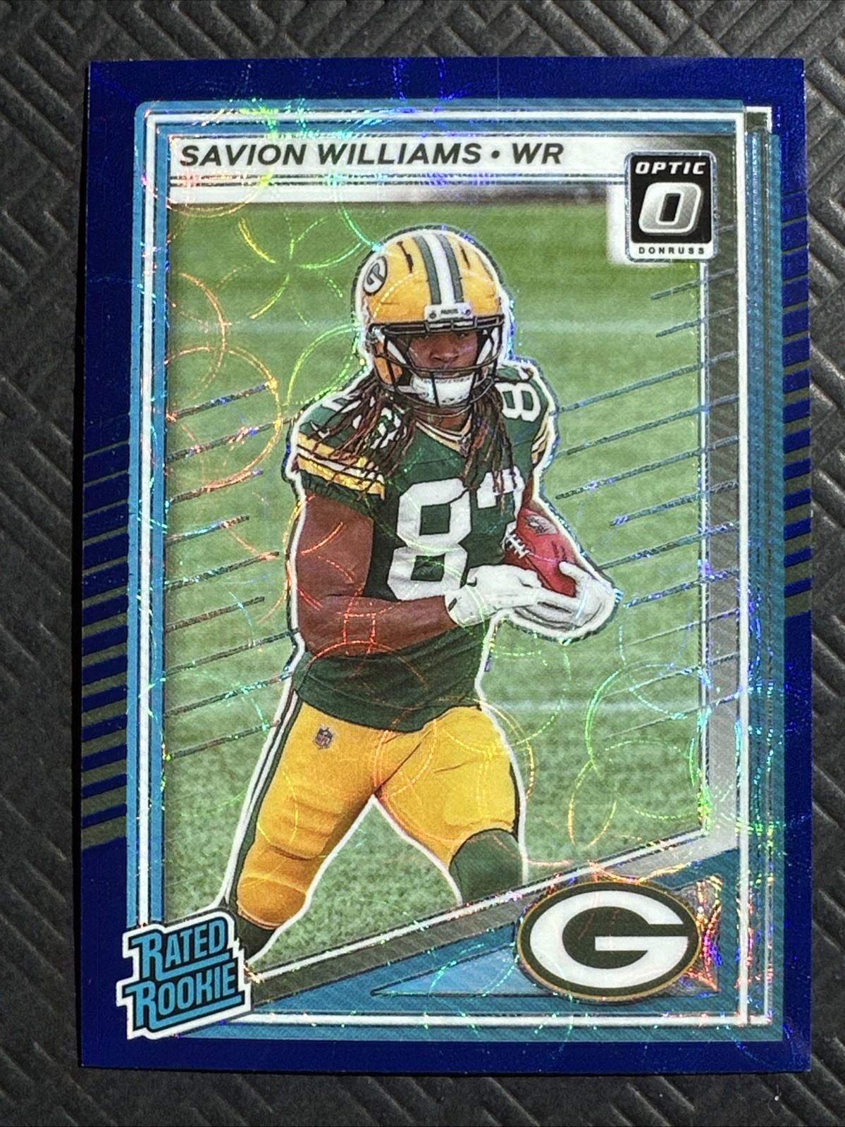 2025 Panini Donruss Savion Williams #318 Optic Preview Blue Scope (RC) Packers
