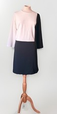 Halston Colour Block Dress - Black/ White size 12 