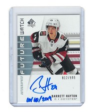 2019/20 SP Authentic Future Watch Barrett Hayton Rookie RC Inscribed Auto /50