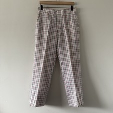Vintage Mens Plaid Dress Pants Size 30 Trousers 60s 70s Office Work USA Made