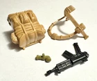 1987 Gi Joe ARAH Outback Weapons & Accessories Lot - Flashlight, Web Belt +