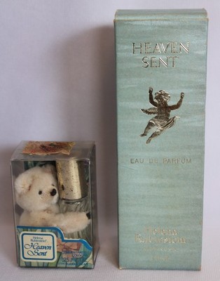 VINTAGE HELENA RUBINSTEIN HEAVEN SENT EAU DE PARFUM PERFUME 4 OZ. & CUDDLE BEAR