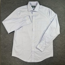 Lauren Ralph Lauren Men Blue Classic Stretch Fabric Dress Shirt Size 15.5 34/35