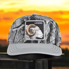 Goorin Bros Animal Trucker Baseball Snapback Hat Cap Legend Camo Big Horn Sheep