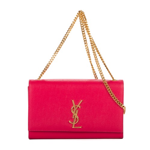 Yves Saint Laurent Pink Kate Medium Shoulder Bag Grain de Poudre Leather