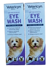 Vetericyn Plus Antimicrobial - Eye Wash - flush+ soothe+ repair -3 oz - lot of 2