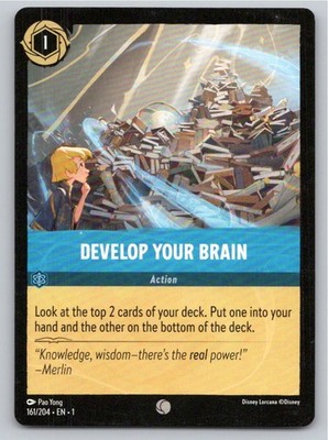 LORCANA DEVELOP YOUR BRAIN THE FIRST CHAPTER 161/204 COMMON NM A54790 FREE S&H