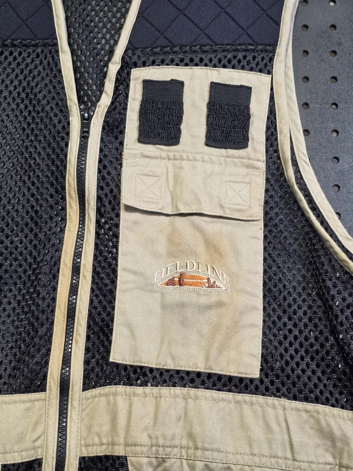 FIELDLINE Trap Vest Men's M/L 38-44 SKEET Shooting Tan Black MESH Hunting - Image 2 of 4