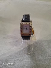 Fossil Three-Hand Black Croco Leather Watch Ladies