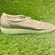Ecco Soft 7 Low Womens Size 10 Warm Gray Casual Leather Lace Up Shoes Sneakers