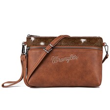 Wrangler Western Cowhide Crossbody Bags for Women Clutch Wristlet Purse
