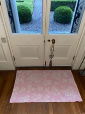 LAURA ASHLEY Vintage Pale Pink White Rug Carpet Mat #cottagecore Kitchen hall