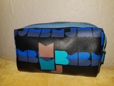 Rare Marc Jacobs Graffiti Rectangular Cube Leather PVC Gold Signature Pouch Bag