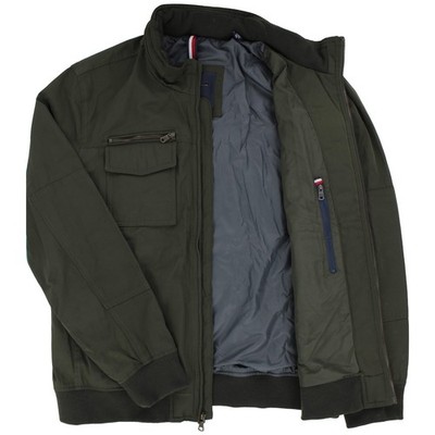 Tommy Hilfiger 2重構造 あったかパフジャケット (Black x Green) s 