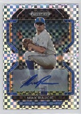 2022 Panini Prizm Draft Picks Power Plaid 1/17 Max Rajcic #PDP187 Auto xb2