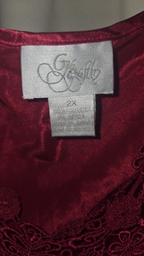 Go Softly Womens Vintage Satin Slip/Nighty Size XXL Red - Picture 2 of 4
