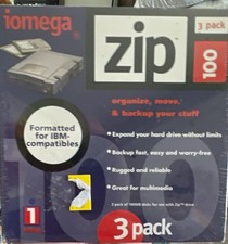 Iomega Zip 100 100MB Disks 3-Pack Boxed, Formatted for IBM-Compatibles