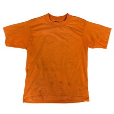 Vintage Fruit of the Loom BEST Orange T-Shirt Kids 14-16 Single Stitch USA Made