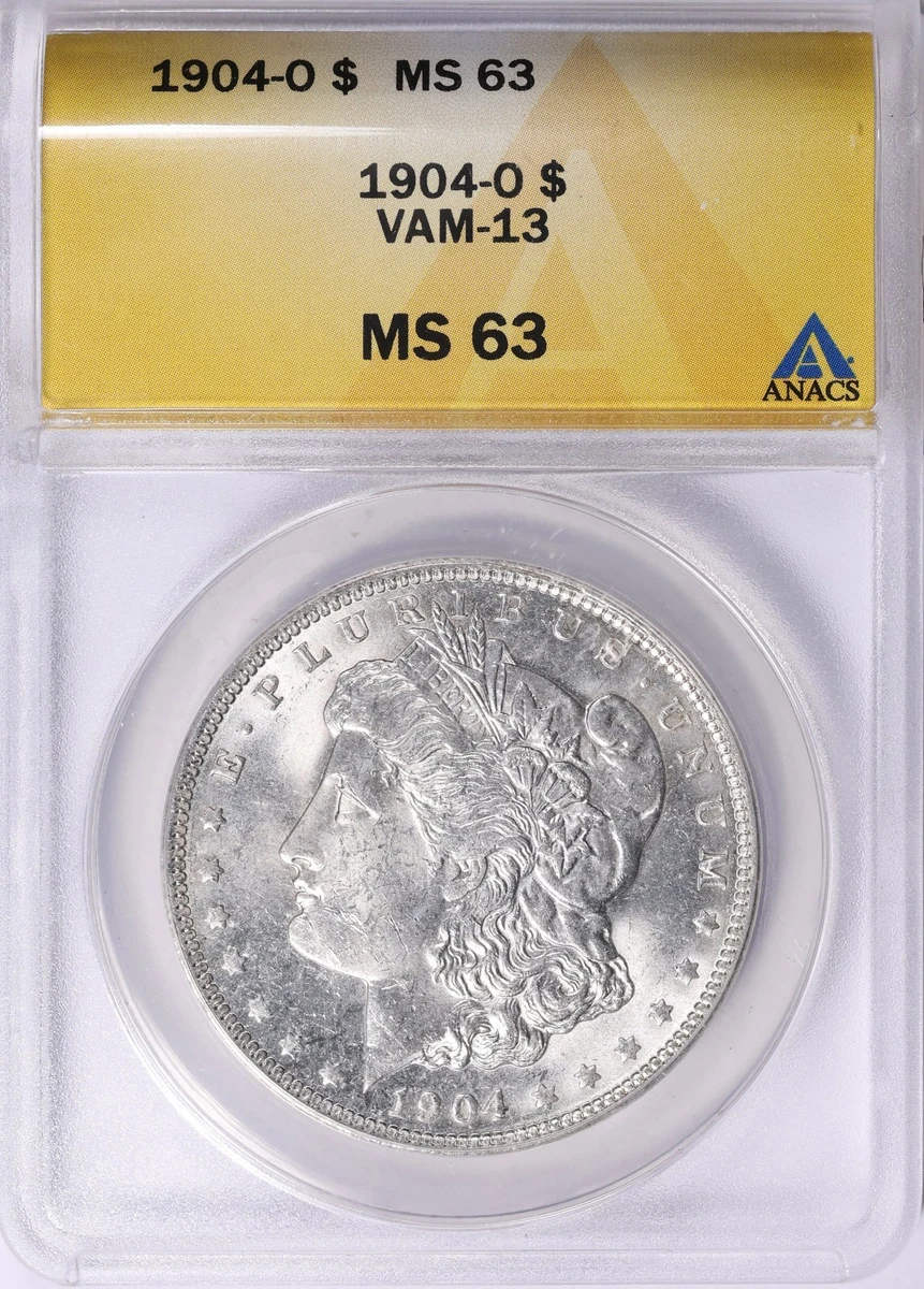 1904年 MORGAN SILVER DOLLAR アメリカPCGS MS63 1904-O Morgan Silver