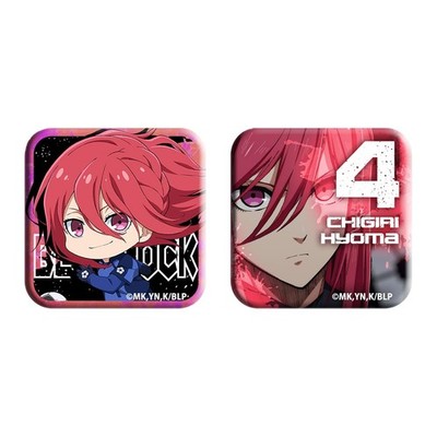 BLUELOCK ''Hyōma Chigiri'' Square Can Badge Set 37mm