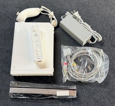 Nintendo Wii Console White RVL-001 GameCube Compatible Tested Works With Cables