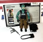 GI Joe Beach Head 1986 v1 *100% COMPLETE w/File Card, Near Mint!* Vintage Lot