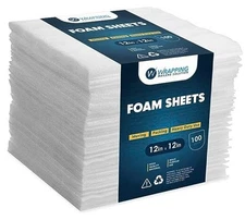 100 Pack Foam Sheets 12"x12", Moving & Packing Supplies, Protect Mug, Cup, 