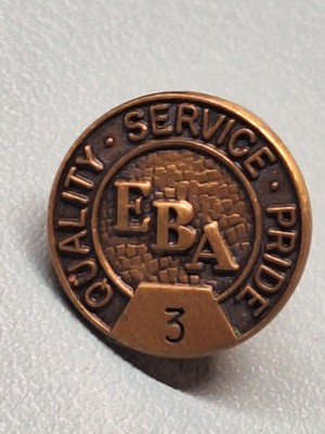 VINTAGE E.B.A. 3 YEARS OF SERVICE LAPEL PIN